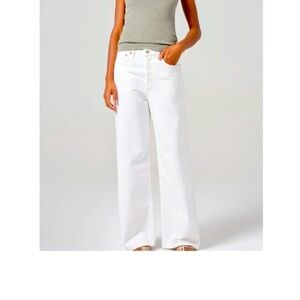 Agolde Dame High Rise Wide Leg Jean milkshake, Sz27